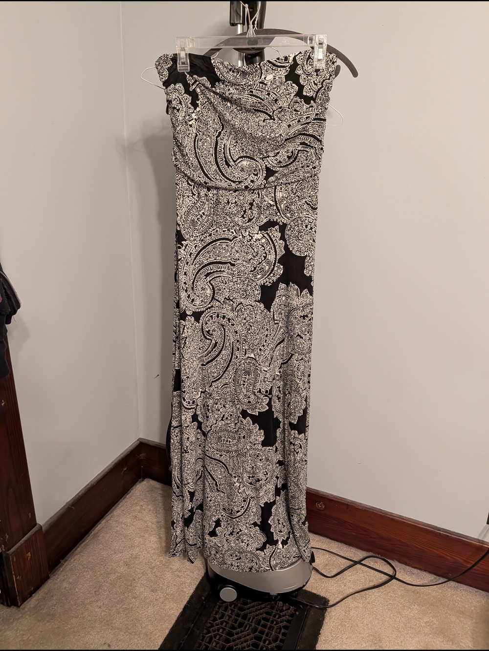The Limited Black and White Paisley Maxi Dress